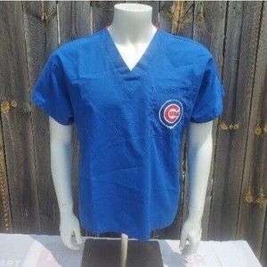 Chicago Cubs MLB Scrub Top By Cherokee Uniforms Size XS